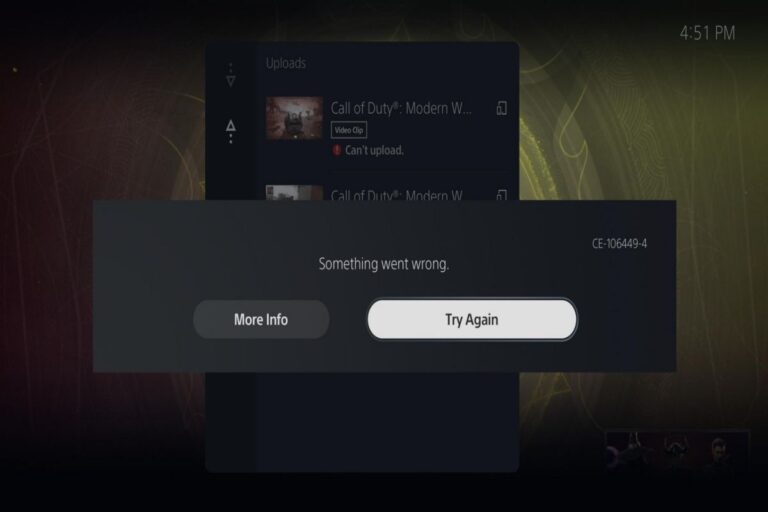 Understanding & Fixing PS5 Error Code (CE-106449-4)