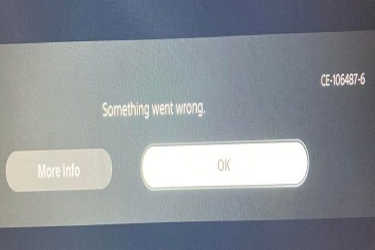 Understanding & Fixing PS5 Error Code (CE-106487-6)