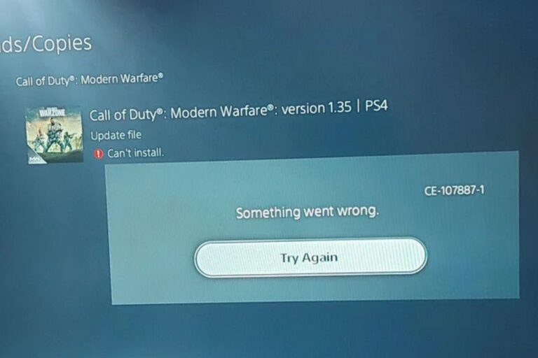 Understanding & Fixing PS5 Error Code (CE-107887-1)