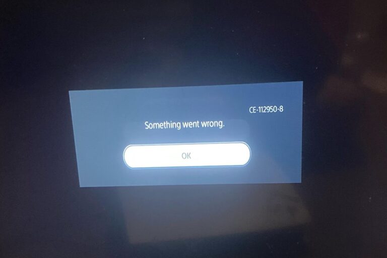 Understanding & Fixing PS5 Error Code (CE-112950-8)