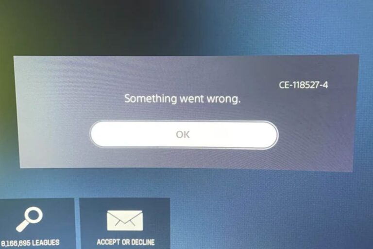Understanding & Fixing PS5 Error Code (CE-118527-4)
