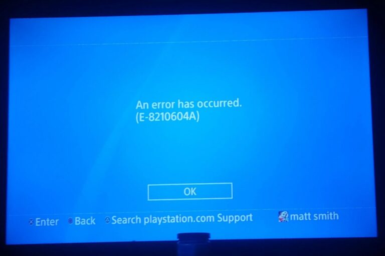 Understanding & Fixing PlayStation Error Code (E-8210604A)