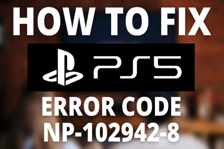 Understanding & Fixing PS5 Error Code (NP-102942-8)