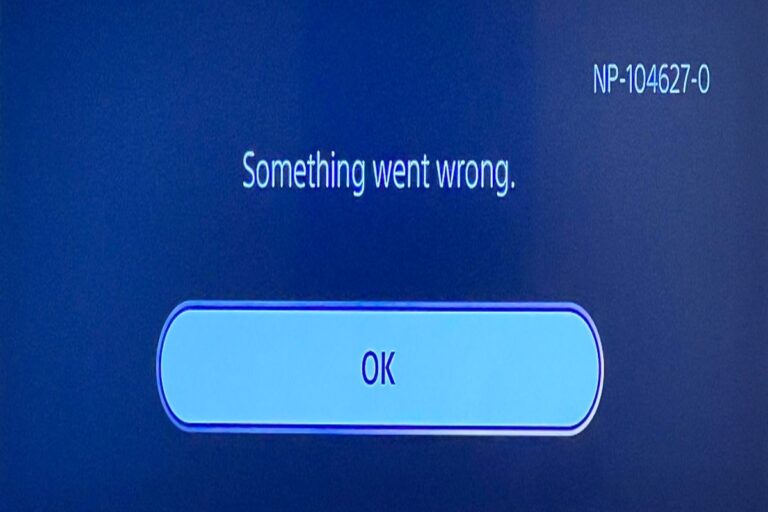 Understanding & Fixing PS5 Error Code (NP-104627-0)