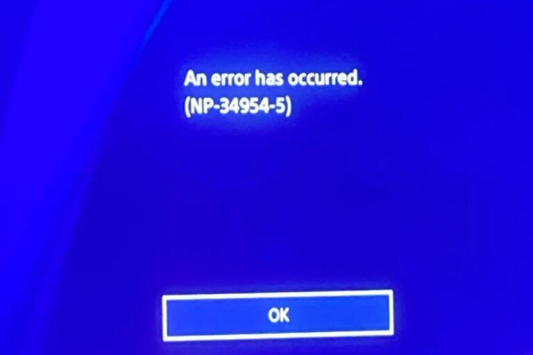 Understanding & Fixing PS4 Error Code (NP-34954-5)