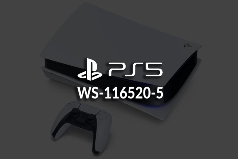 Understanding & Fixing PS5 Error Code (WS-116520-5)