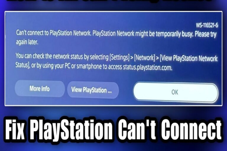 Understanding & Fixing PS5 Error Code (WS-116521-6)