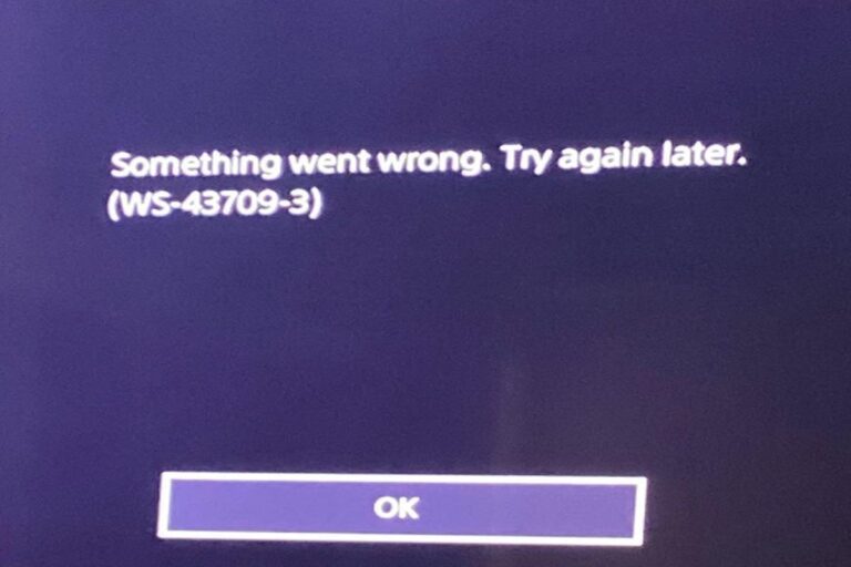 Understanding & Fixing PlayStation Error Code (WS-43709-3)