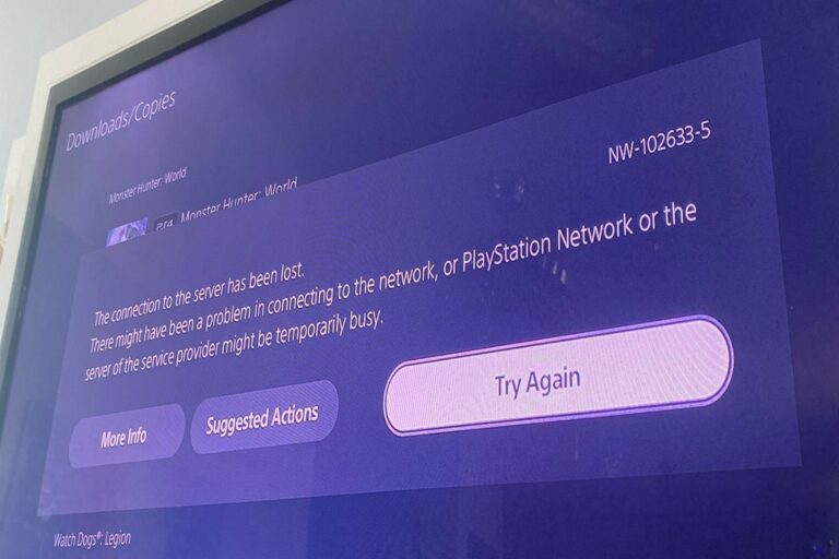 Understanding & Fixing PS5 Error Code (NW-102633-5)