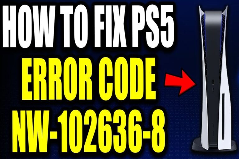 Understanding & Fixing PS5 Error Code (NW-102636-8)