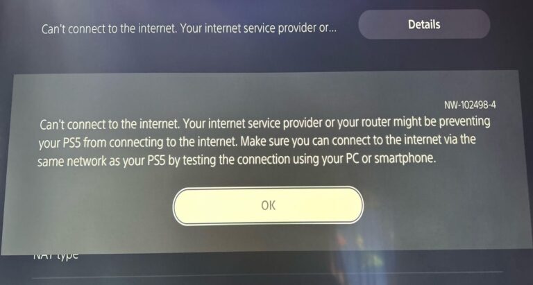 Understanding & Fixing PS5 Error Code (NW-102498-4)