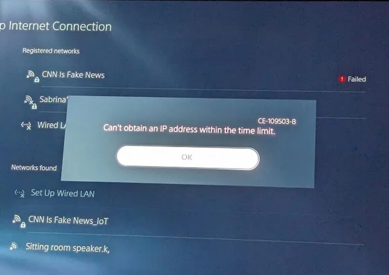 Understanding & Fixing PS5 Error Code (CE-109503-8)